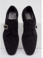 Buckle Shoes - Black Suede