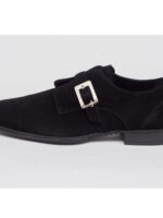 Buckle Shoes - Black Suede