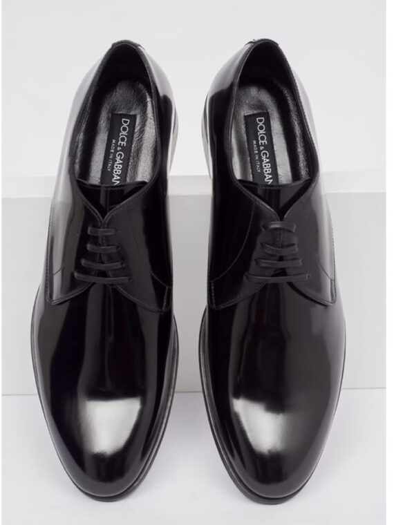 Derby Wet Look Shoes - 001